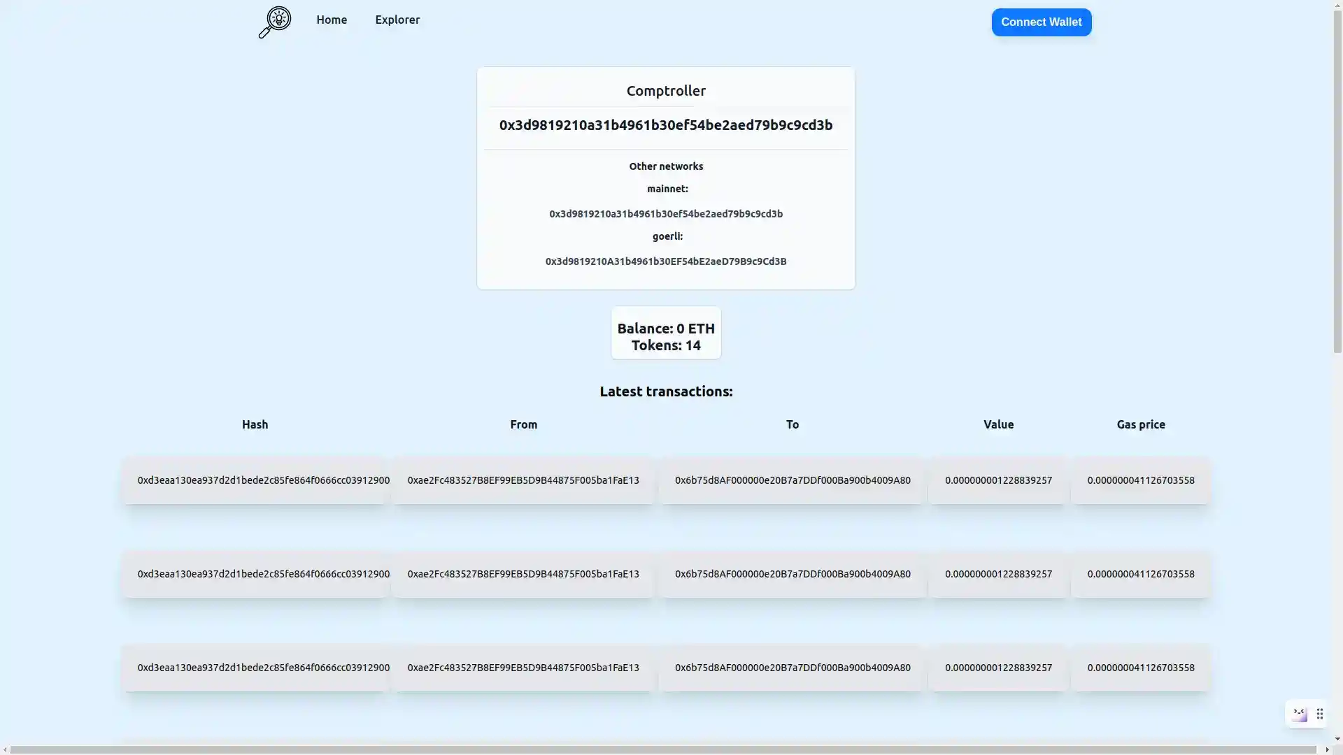 NextJS Ethereum Explorer interface: part 1